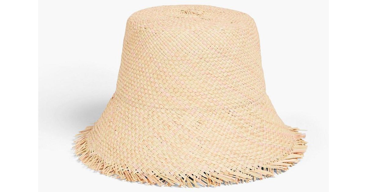 Eugenia Kim Ramona Frayed Straw Bucket Hat in Natural | Lyst