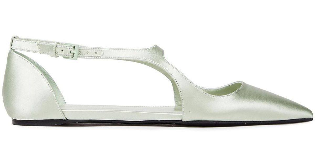 satin pointed toe flats