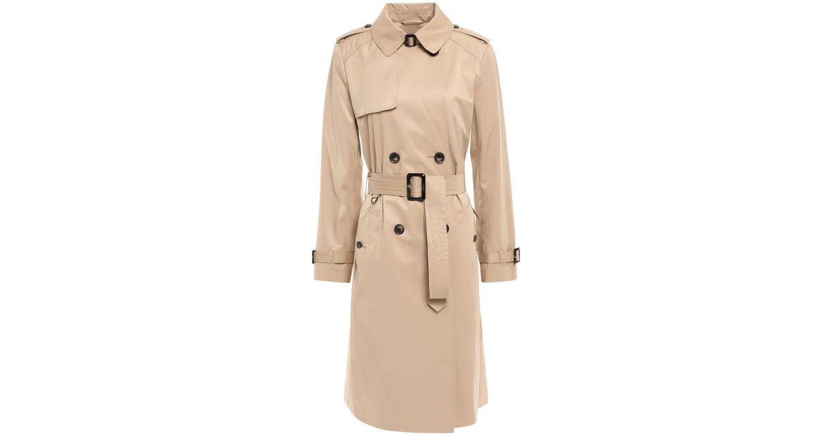 Dkny Belted Cotton Blend Gabardine, Dkny Ruffle Trimmed Cotton Blend Trench Coat