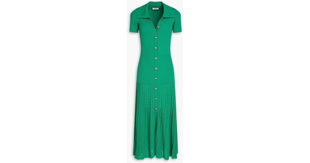 sandro knit midi dress green Animal Print Tilly Dress – Never Fully Dressed main image 1