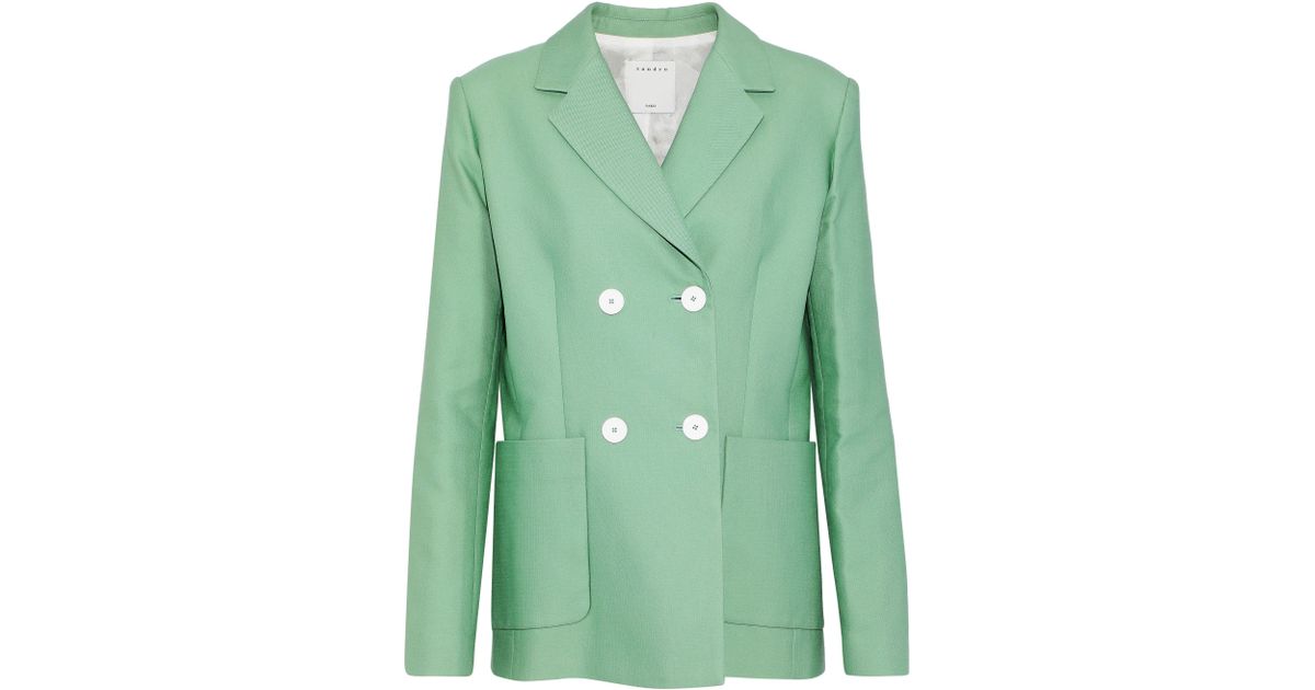 sandro green blazer