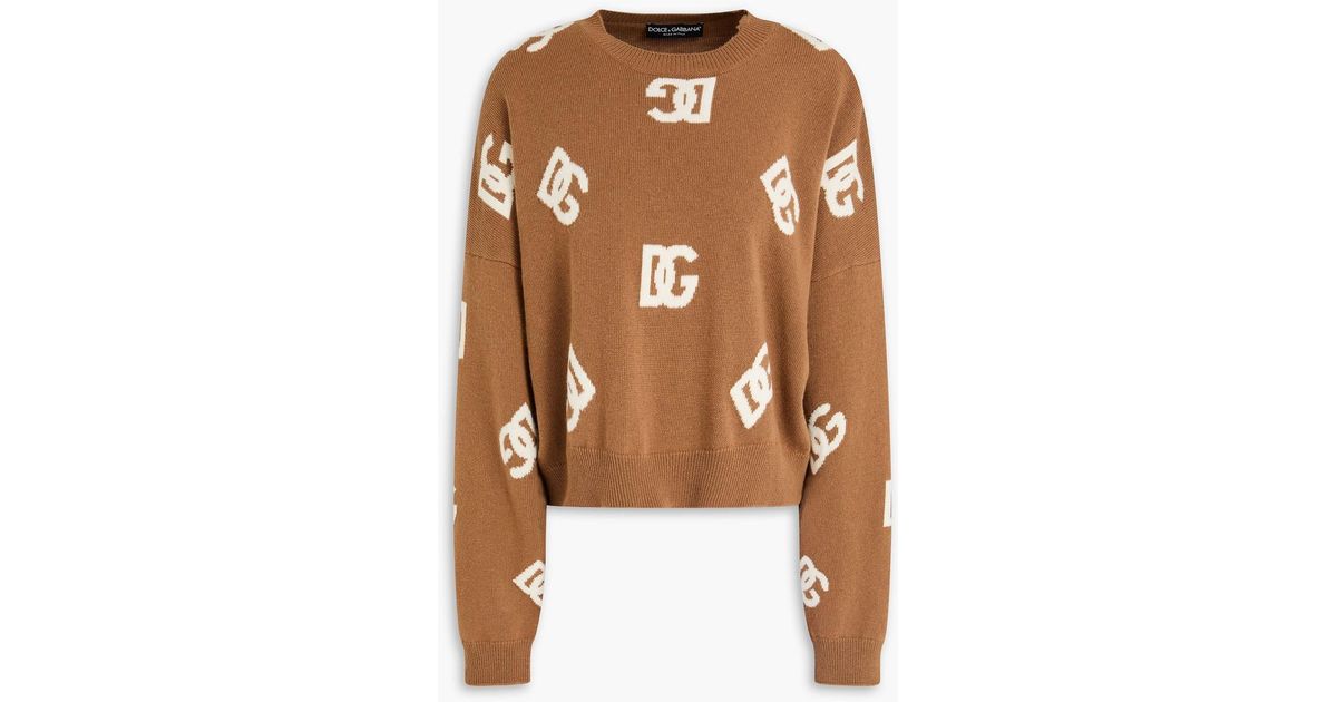 Dolce & Gabbana Brown Hooded Studded Ayers Leopard Sweater