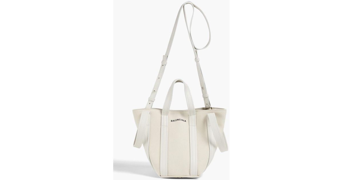 Balenciaga Everyday 2.0 Xs North-south Leather-trimmed Canvas Tote