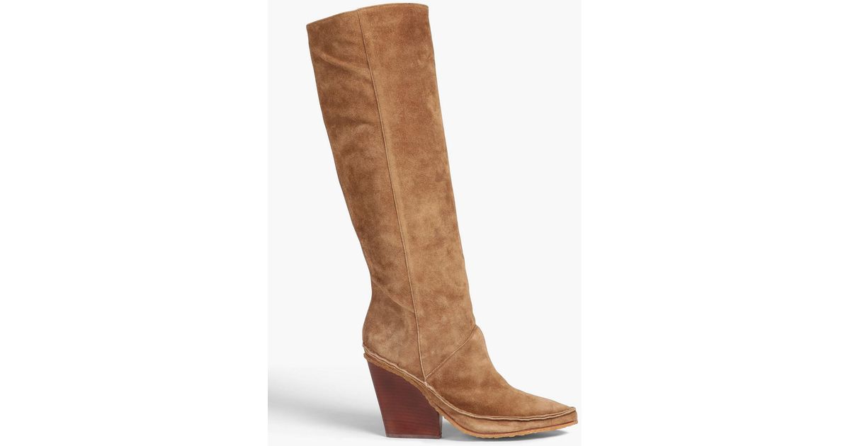 Tory Burch Suede Boots in Brown Lyst UK