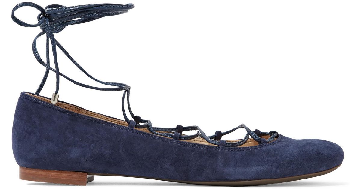 navy lace flats