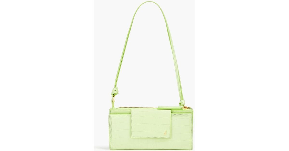 Jacquemus Le Pichoto Croceffect Leather Shoulder Bag in Green Lyst