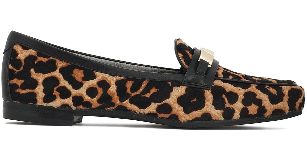 animal print backless loafers