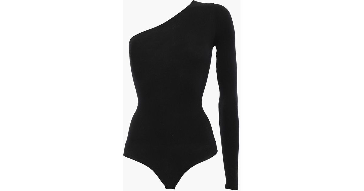Commando Synthetic One-shoulder Stretch-jersey Bodysuit in Black Womens Clothing Lingerie Bodysuits 