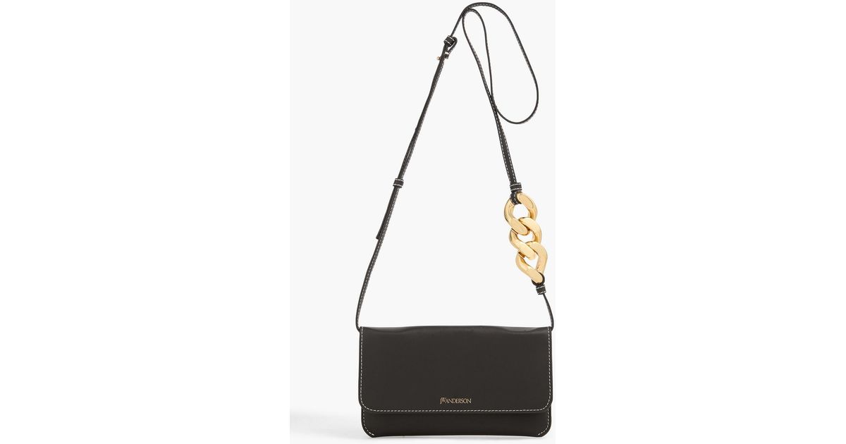 JW Anderson Leather Phone Pouch in Black | Lyst