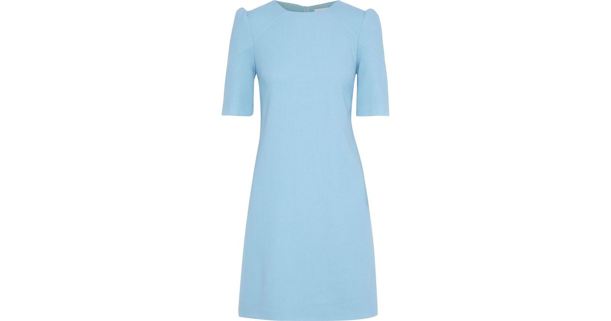Goat Francine Wool-crepe Mini Dress in Sky Blue (Blue) - Lyst
