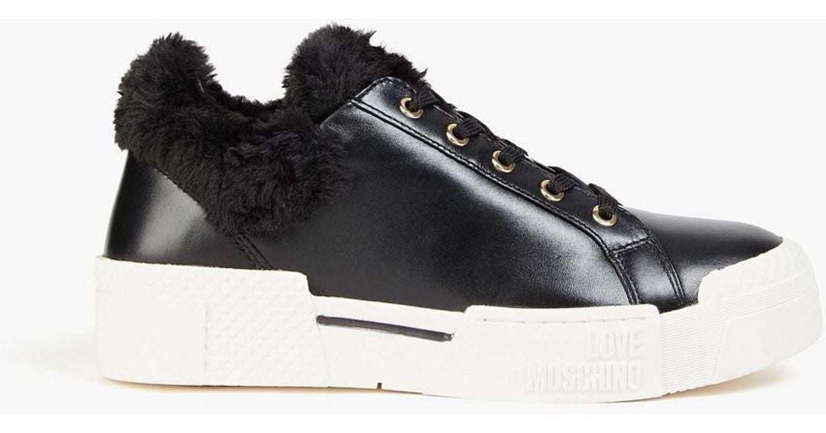 Sneakers with fur best sale trim