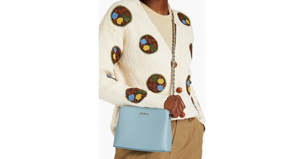 Furla Tessa Texturedleather Shoulder Bag in Sky Blue (Blue) Lyst