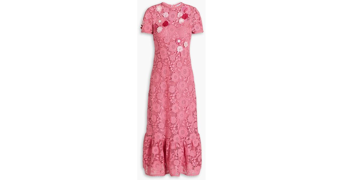 chinese dress ladies Red Valentino Black Pink & White Silk Dress w/ Lace Trim Sz 2