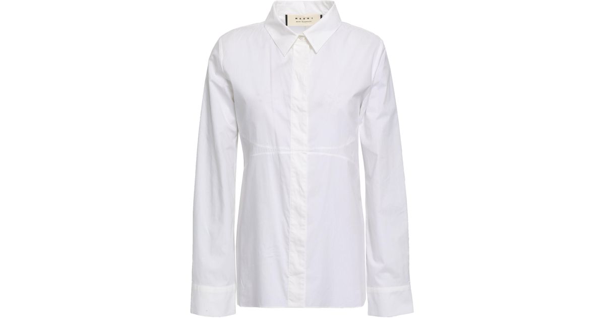 Marni Cotton-poplin Shirt White - Lyst