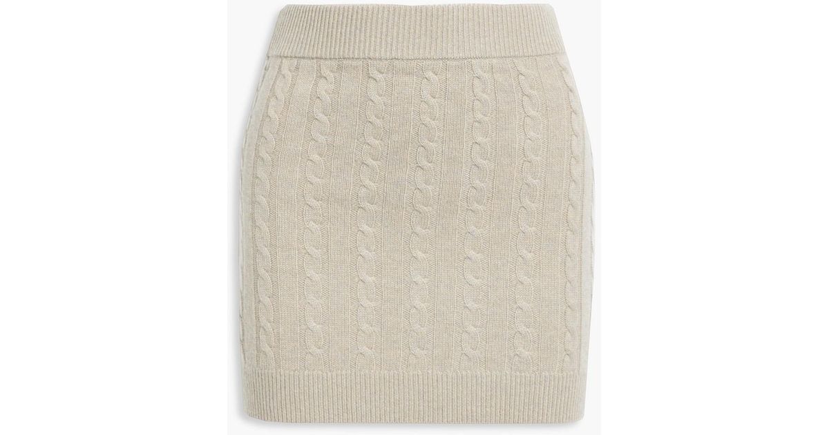 ATM Cable-knit Wool And Cashmere-blend Mini Skirt in Grey | Lyst Canada
