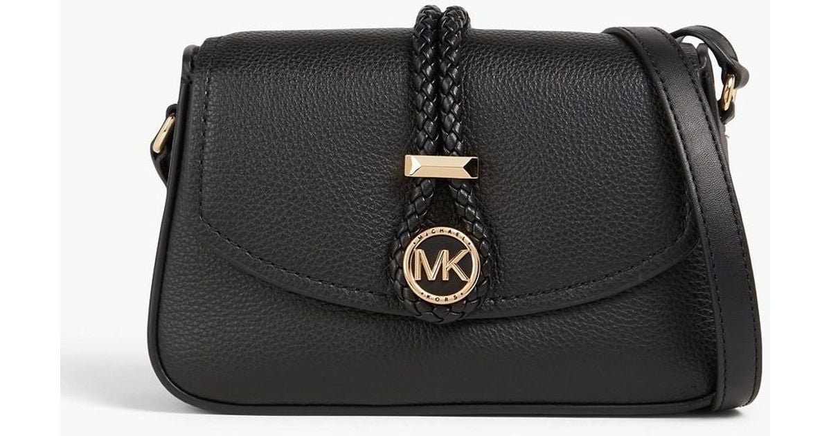 MICHAEL Michael Kors Lea Pebbledleather Shoulder Bag in Black Lyst UK