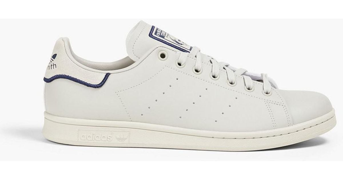 adidas Originals Stan Smith Perforated Leather Sneakers in Grey