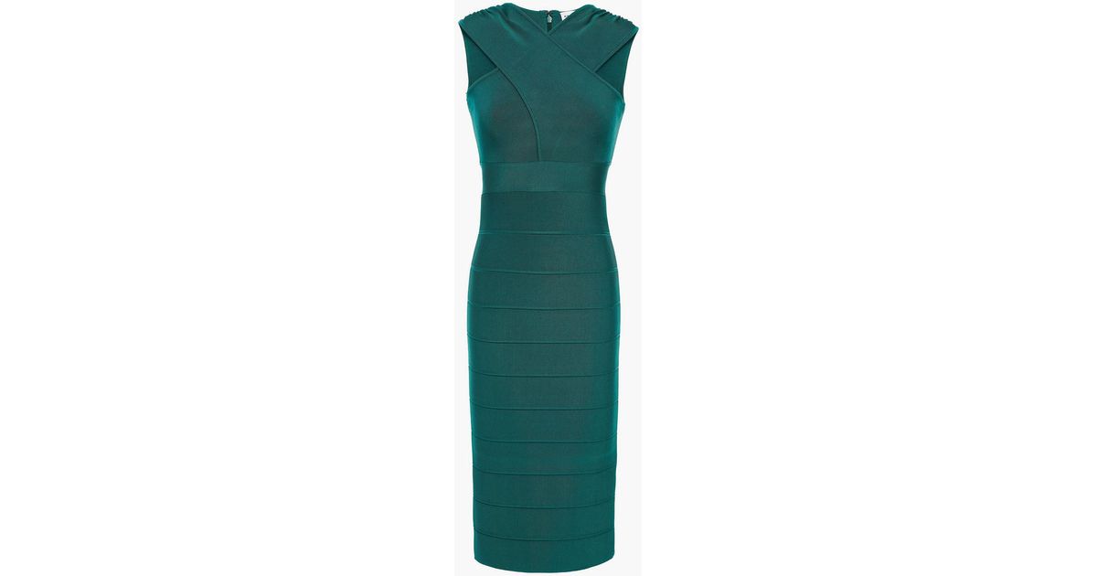 Synthetic Crossover Bandage Dress 