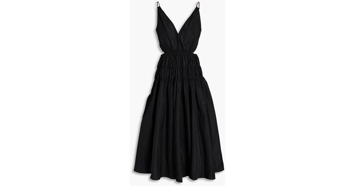 ワンピース maje paris Cutout shirred taffeta dress ワンピース maje paris Cutout shirred taffeta dress MAJE