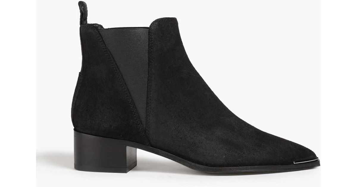 Acne Studios Jensen Suede Chelsea Boots in Black | Lyst