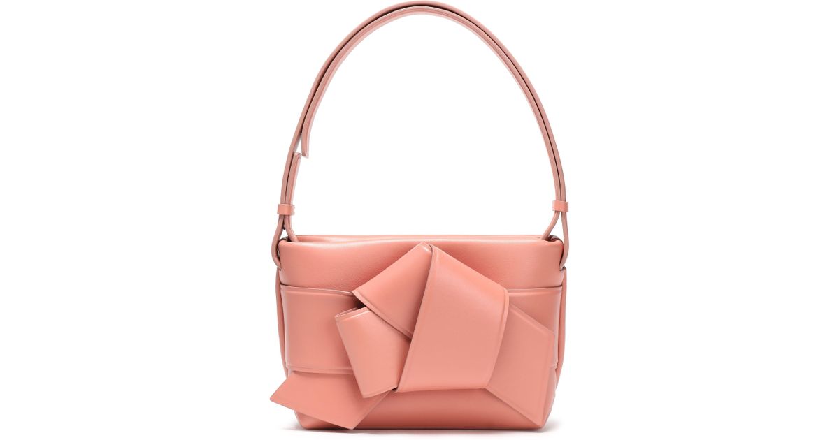 Acne Studios Musubi Knotted Leather Shoulder Bag Antique Rose in Pink - Lyst
