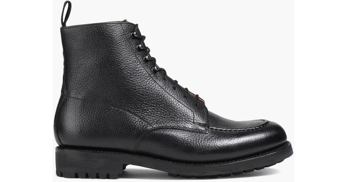 Grenson Pebbled-leather Boots in Black for Men | Lyst UK