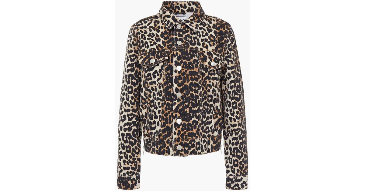 Ganni leopard print jacket 2025