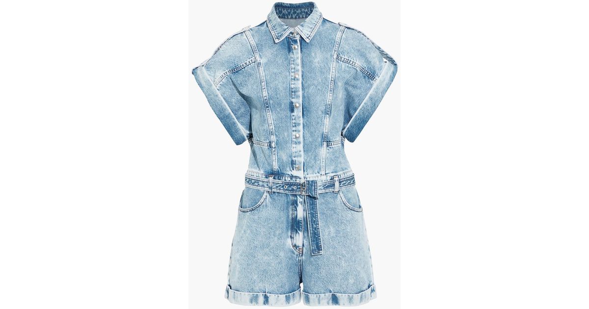 IRO Mondelan Belted Acid-wash Denim 