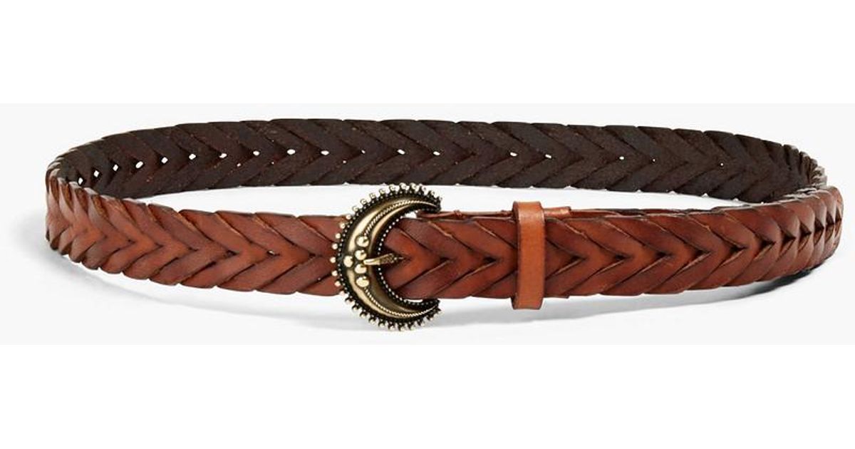 Veronica Beard Leo Braided Leather Belt in Brown | Lyst