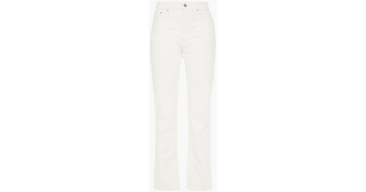 Ba&sh Denim Daria High-rise Straight-leg Jeans in White | Lyst