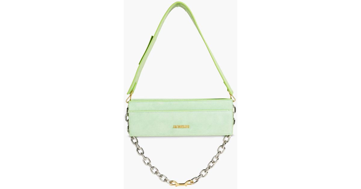 JACQUEMUS★Le Ciuciu スエード ショルダーバッグ グリーン 鞄 Jacquemus Le Ciuciu Suede Shoulder Bag in Green | Lyst