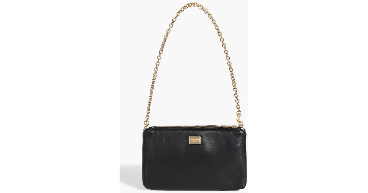 Dolce & Gabbana Broderie Anglaise Leather Shoulder Bag in White Lyst