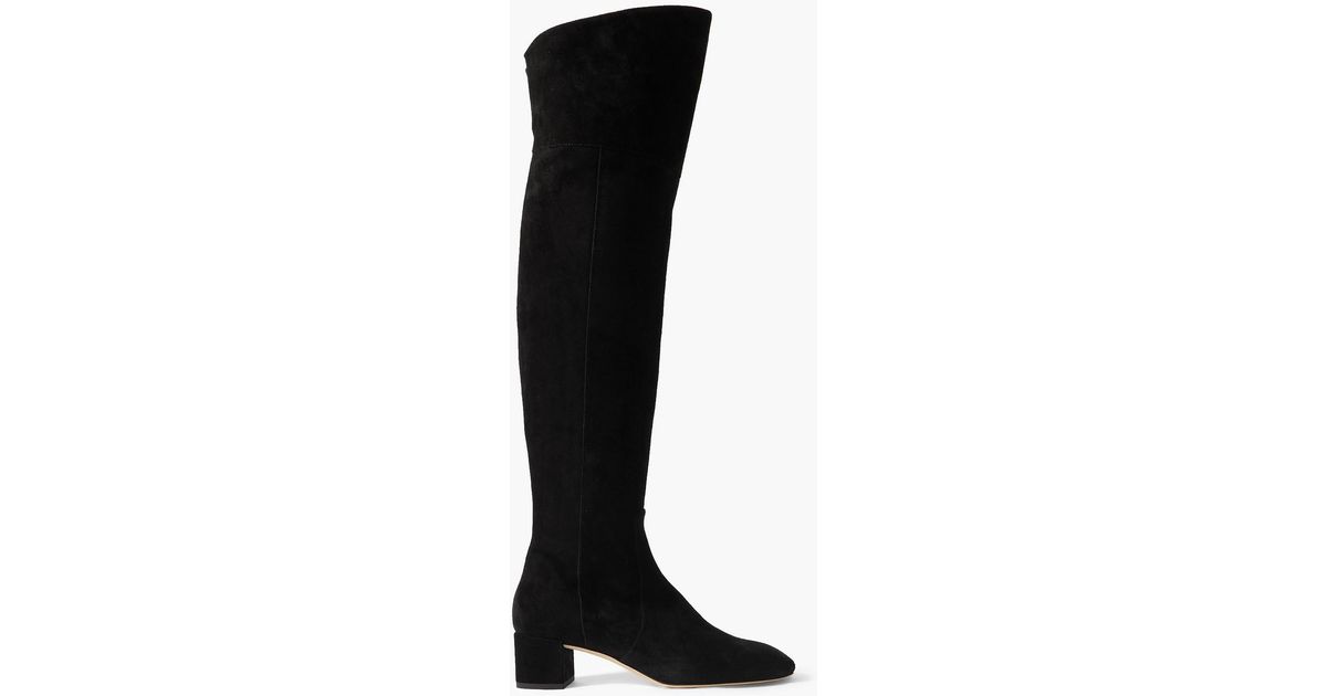 Aeyde Letizia Suede Over-the-knee Boots in Black | Lyst