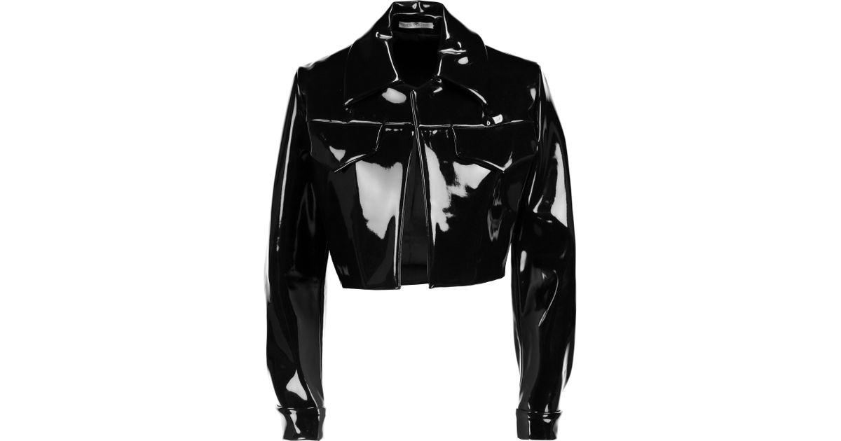cropped pvc jacket