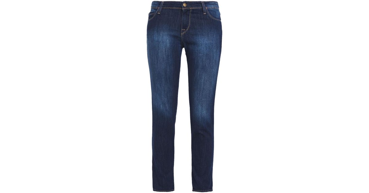 Ba&sh Rieur Cropped Low-rise Slim-leg Jeans in Blue | Lyst