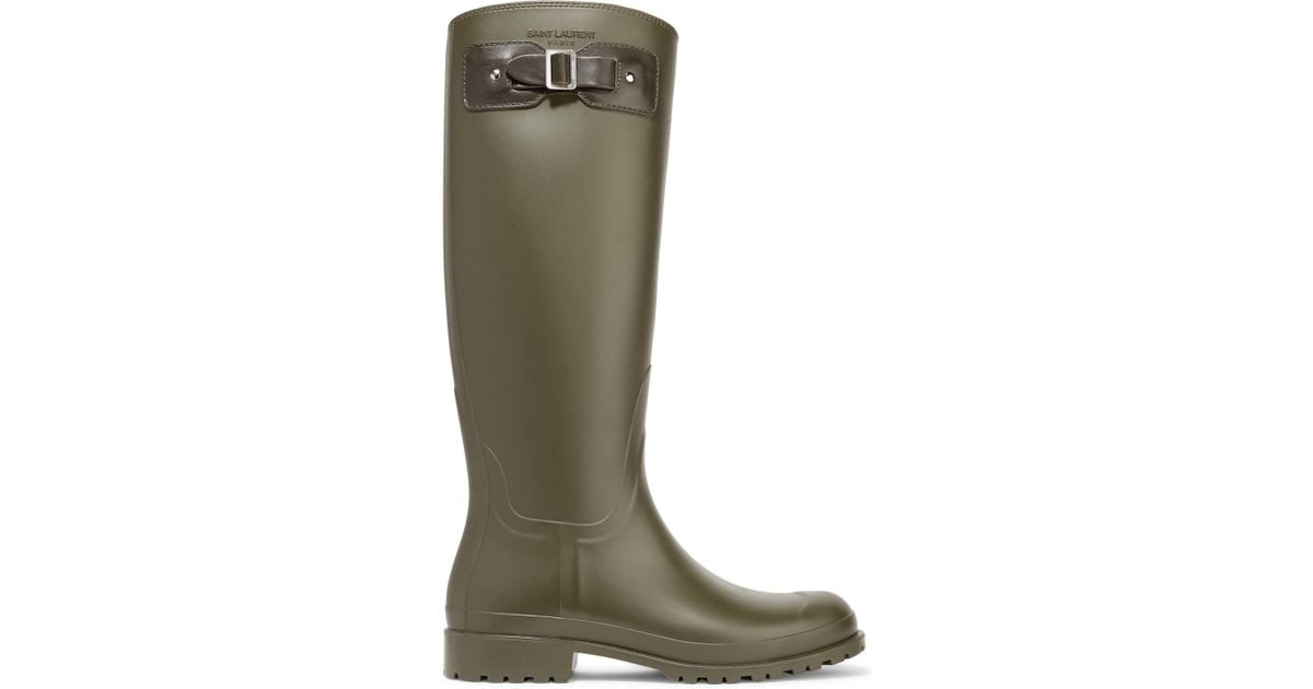 army green rain boots