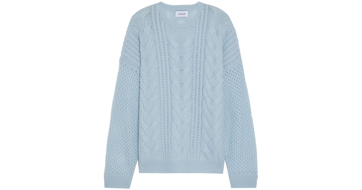 NAADAM Open Knit-paneled Cable-knit Merino Wool And Cashmere-blend ...