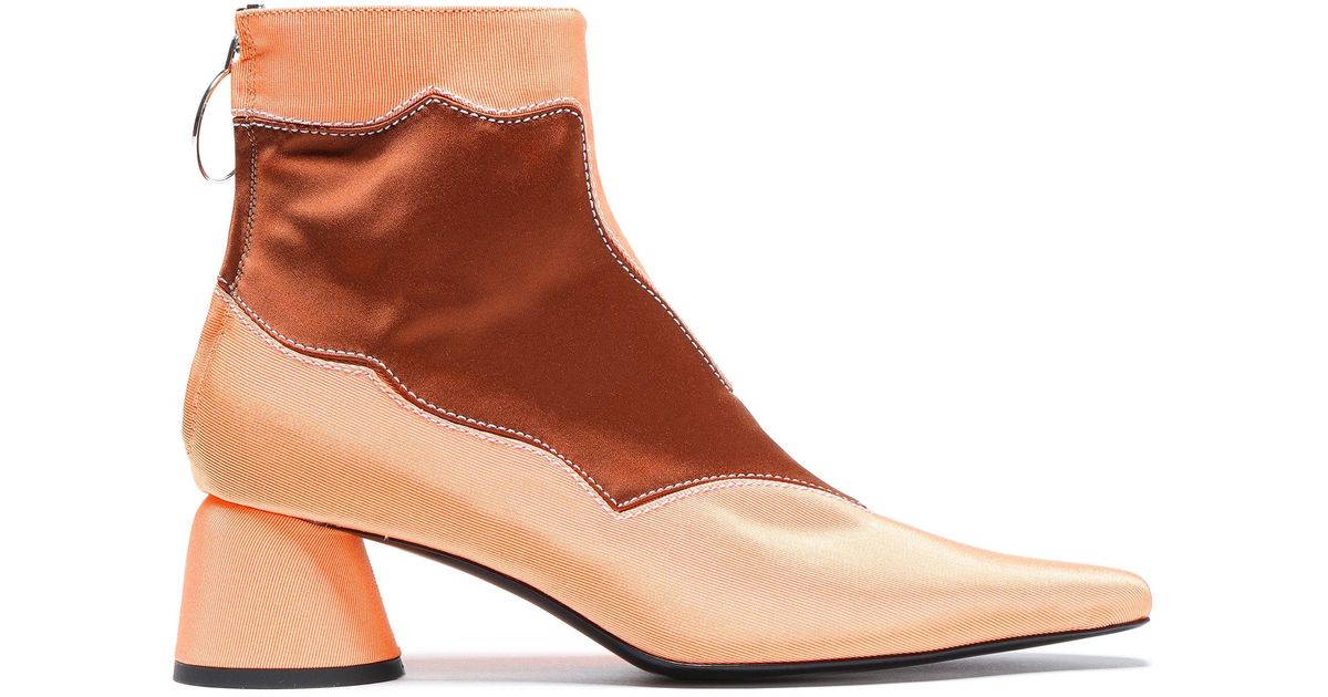 peach ankle boots