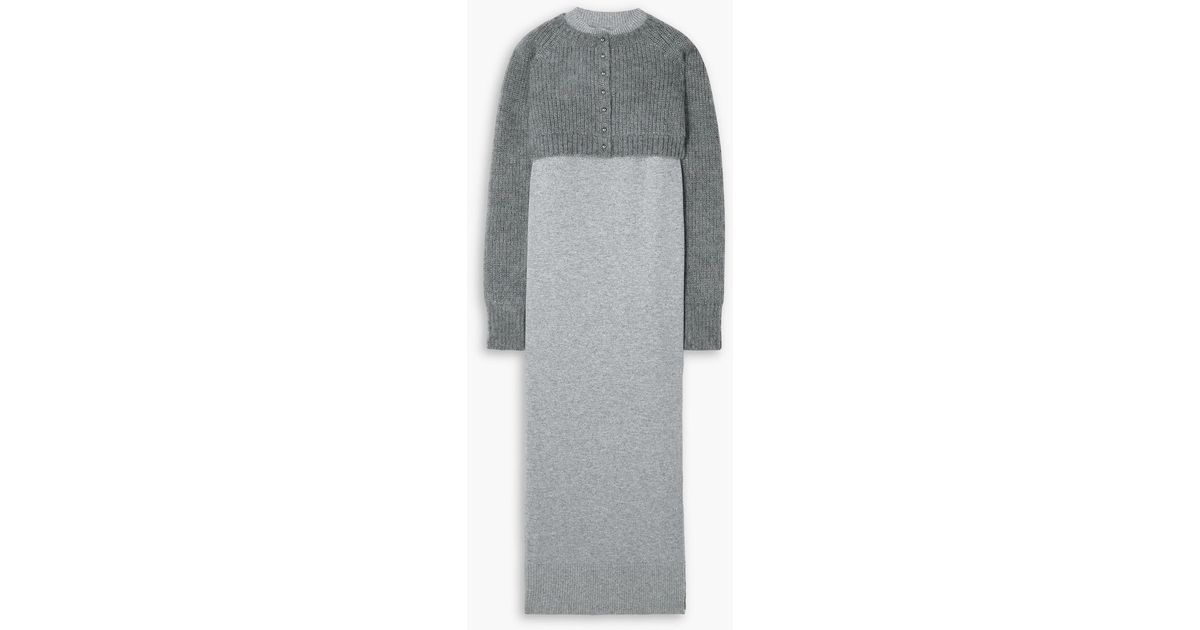 Layered Mohair Blend & Jersey Tank Top