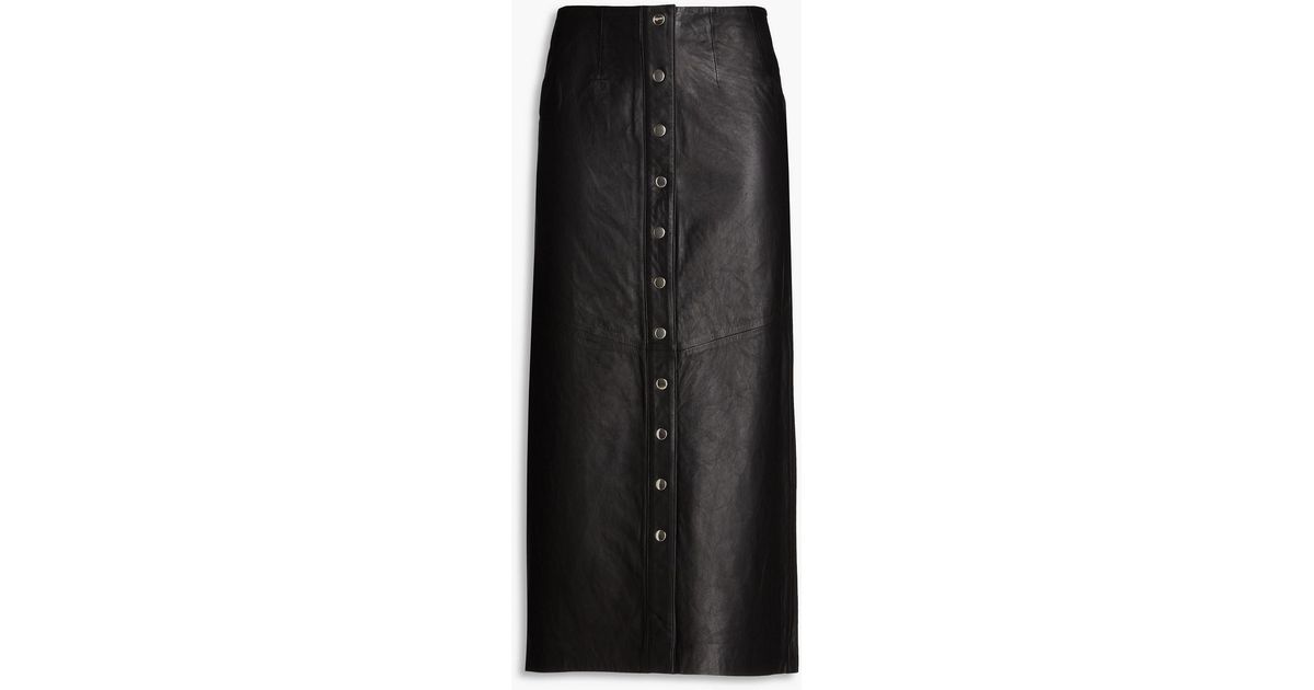 Envelope leather skirt sales