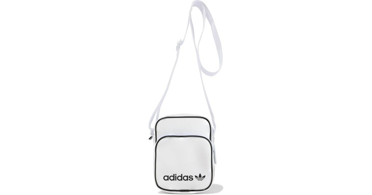 adidas Originals Mini Vintage Logo-print Faux Leather Shoulder Bag White |  Lyst
