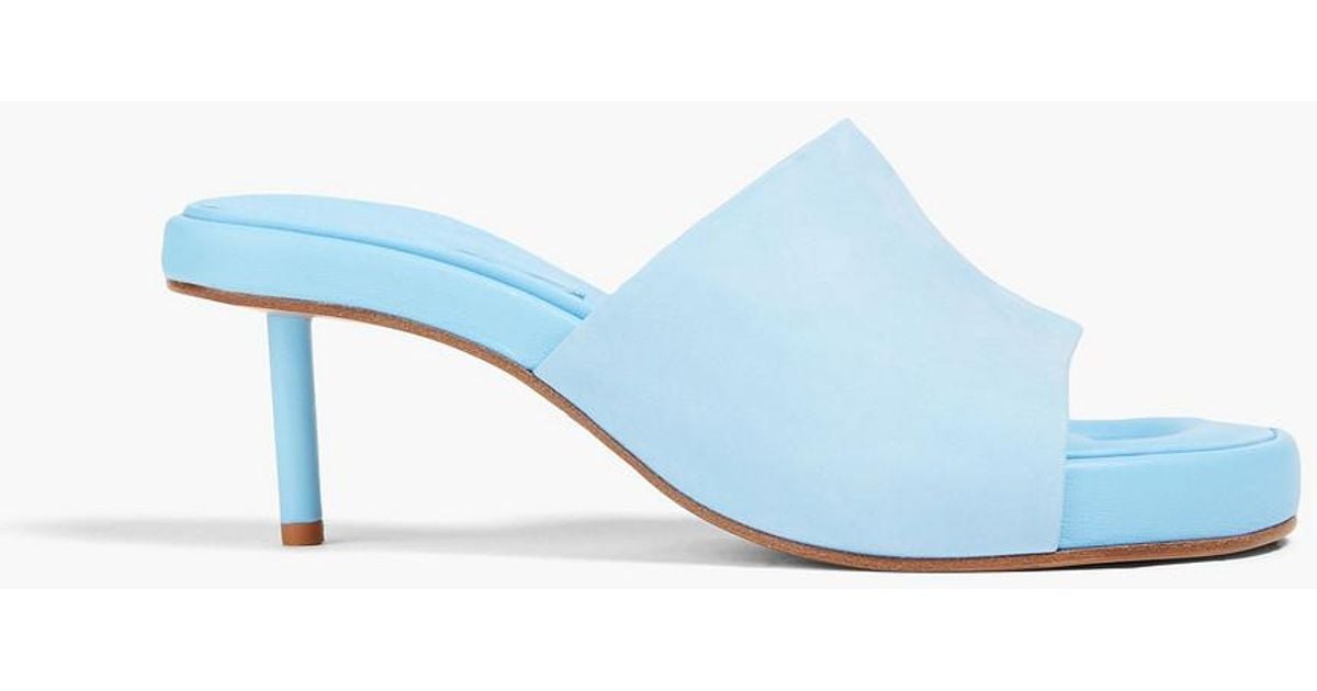 Jacquemus Argilla Suede Mules in Blue | Lyst Australia