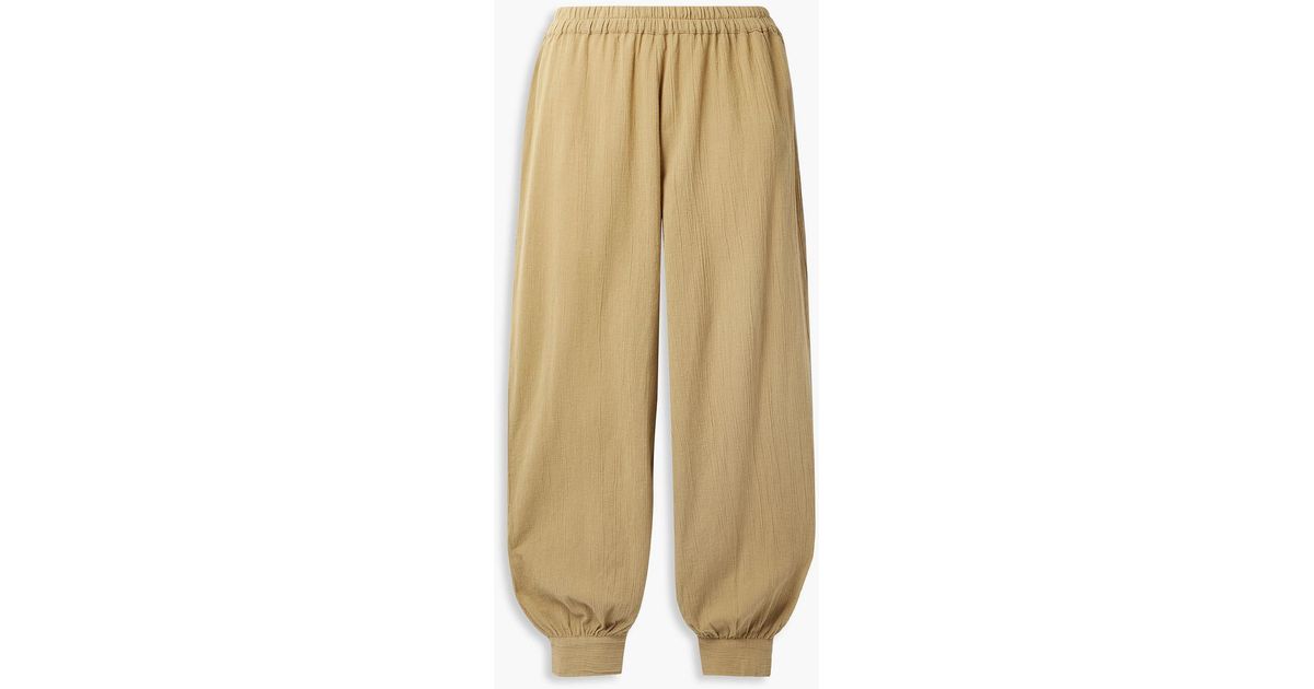 Suzie Kondi Cottongauze Track Pants in Natural Lyst
