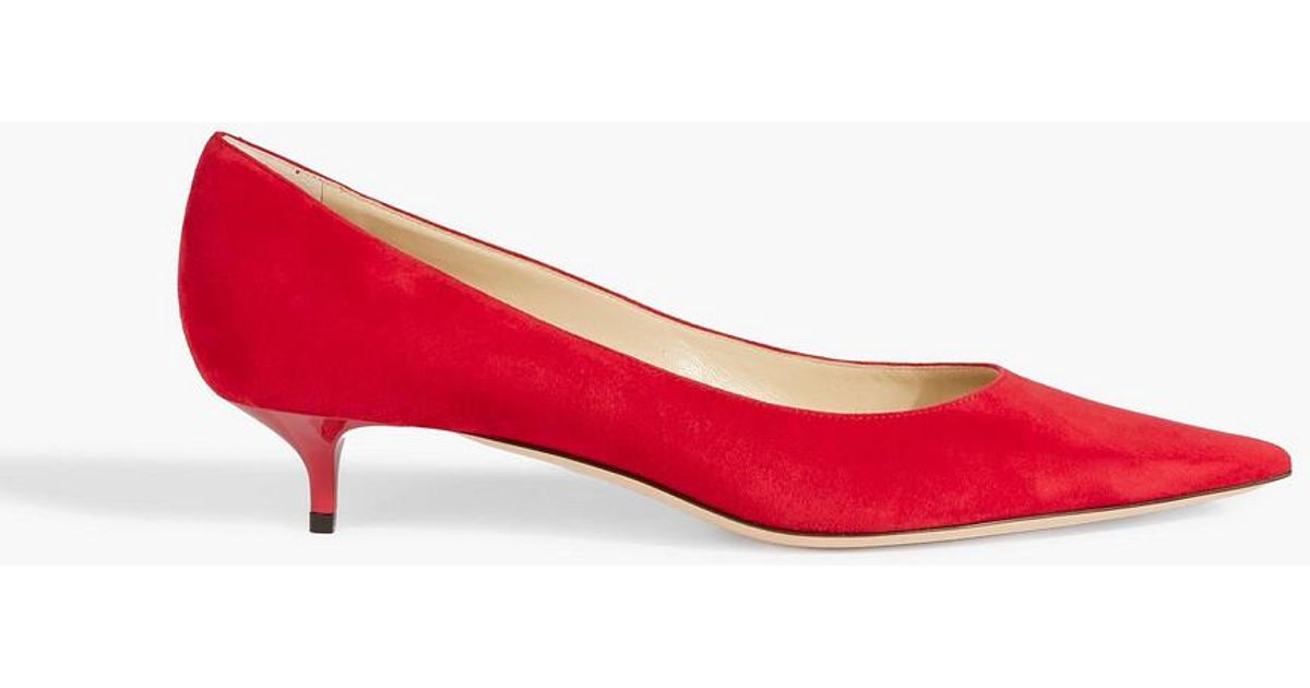 Jimmy Choo Amelia Suede Pumps in Red Lyst