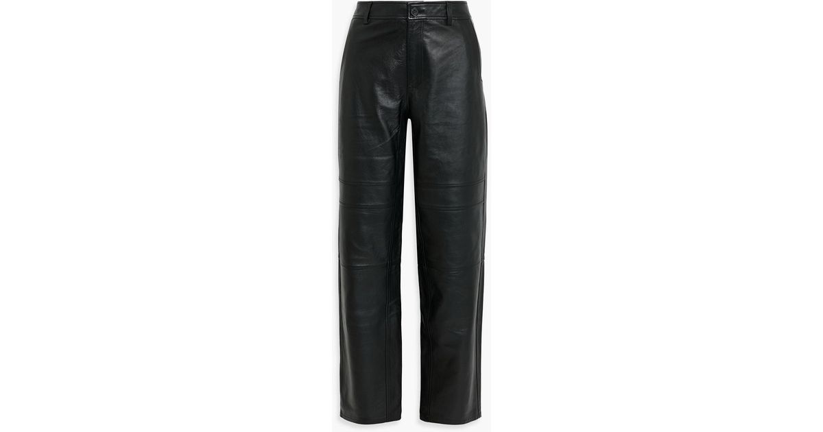 Proenza Schouler Smyth Leather Straight-Leg Pants in Black | Lyst display picture 1