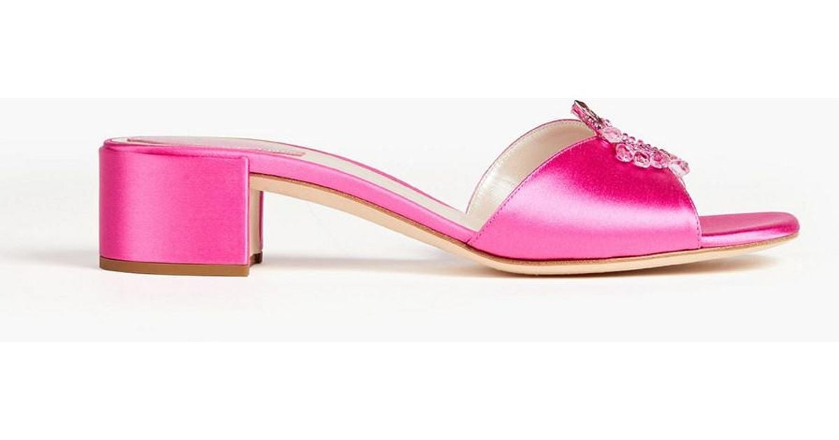 Pink hotsell satin mules