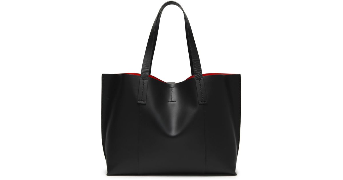 By Malene Birger Monica Leather Tote in Black - Lyst
