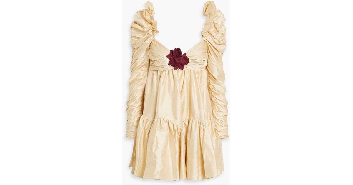 Zimmermann ruche slip mini dress cheap