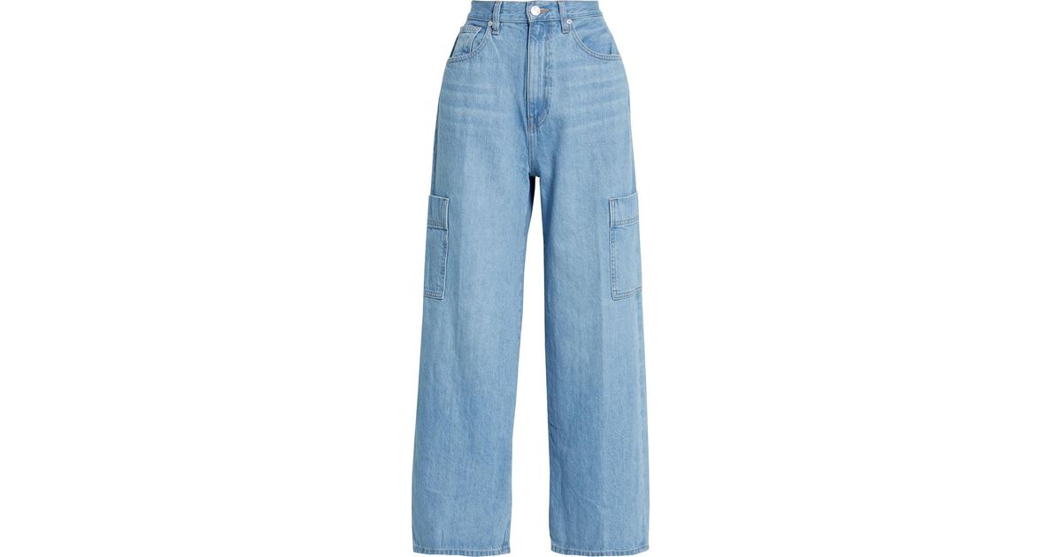 FRAME Denim Le Pixie High-rise Wide-leg Jeans in Light Denim (Blue ...