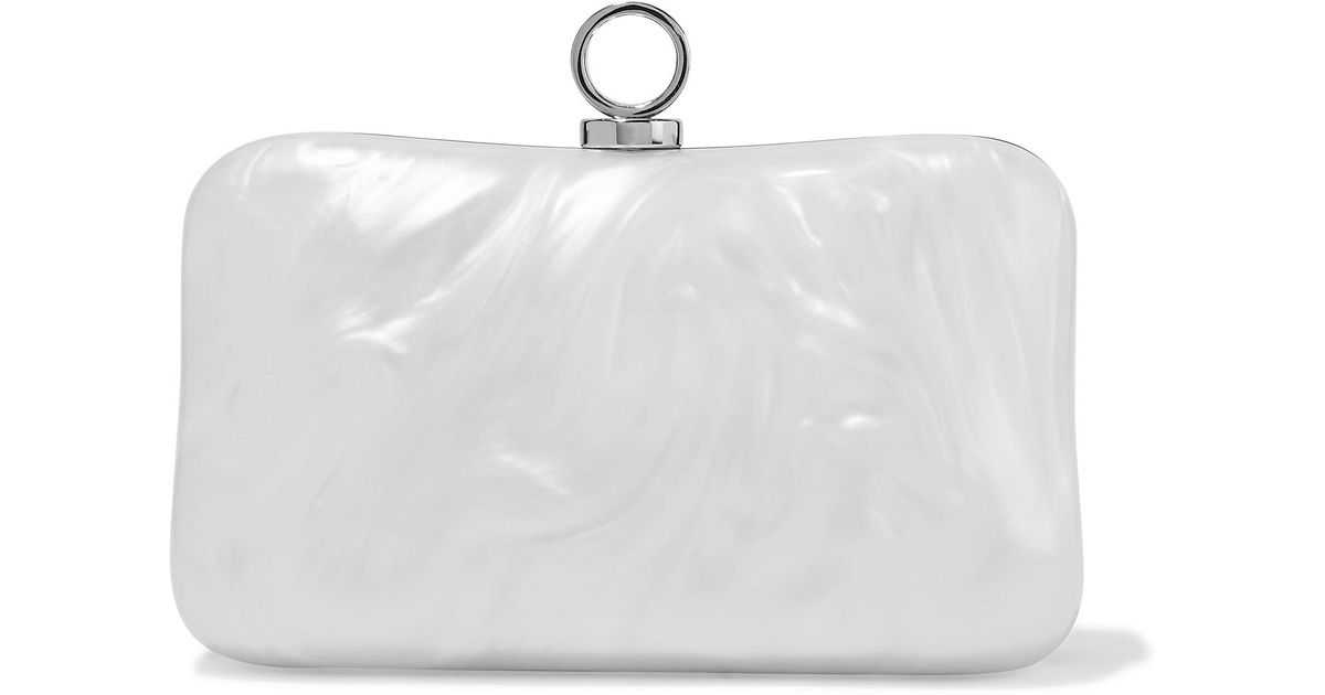 white acrylic clutch